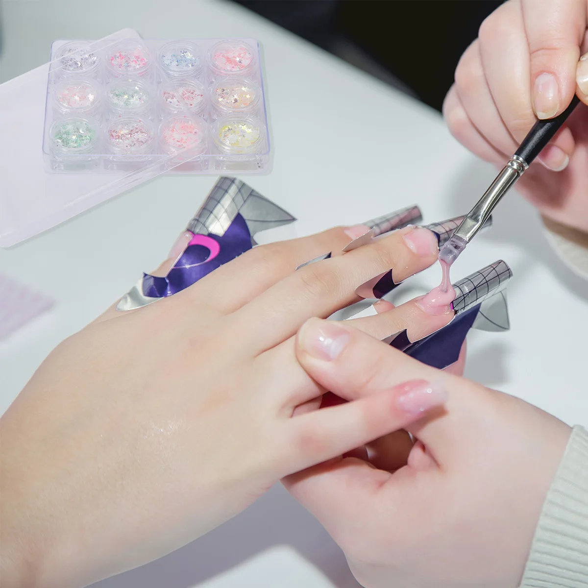 

12 Bottles Star Moon Nail Sequin Stickers Variety Patterns for Party Holiday Birthday DIY Nail Art Decals Women Stickers