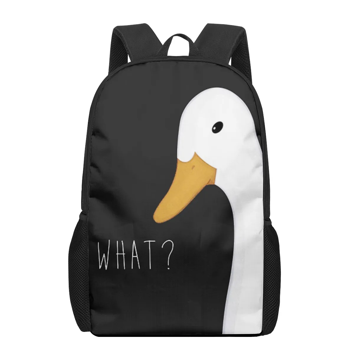 Untitled Goose Game Print School Bags for Boys Girls Primary Students Backpacks Kids Book Bag To Go Out,Shopping,Travel,Hiking