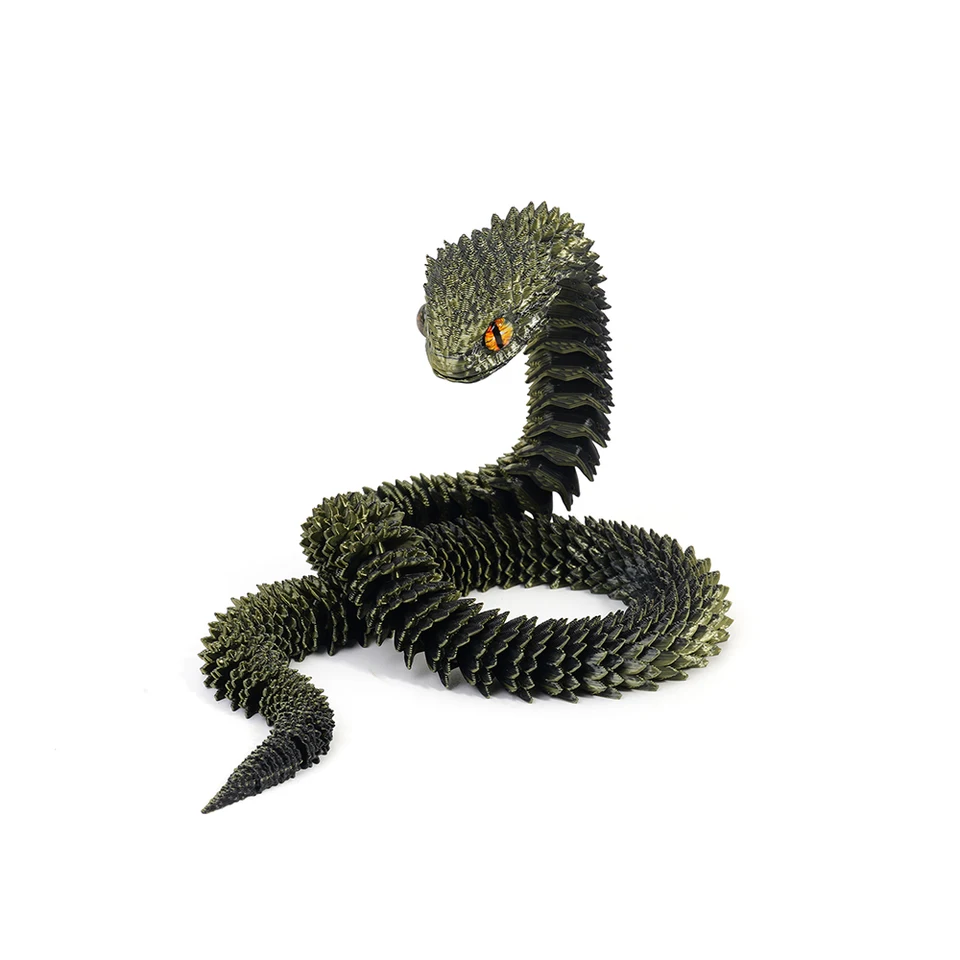 30cm 3D Printed Snake Toys Funny Printed Animals Snake Christmas New Year Craft Ornament Simulation Animal Home Desktop Ornament, image 8