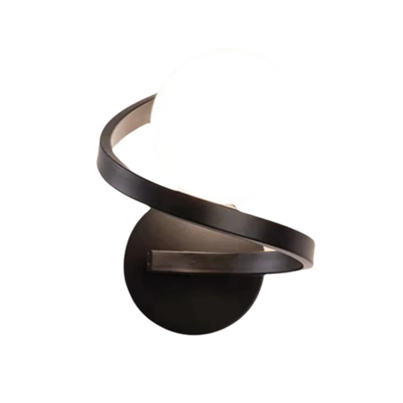 

B08B-черные медные светодиодные настенные светильники для спальни с лампочкой для прикроватной тумбочки, спальни, скандинавский светодиодный настенный светильник, настенное бра Decro