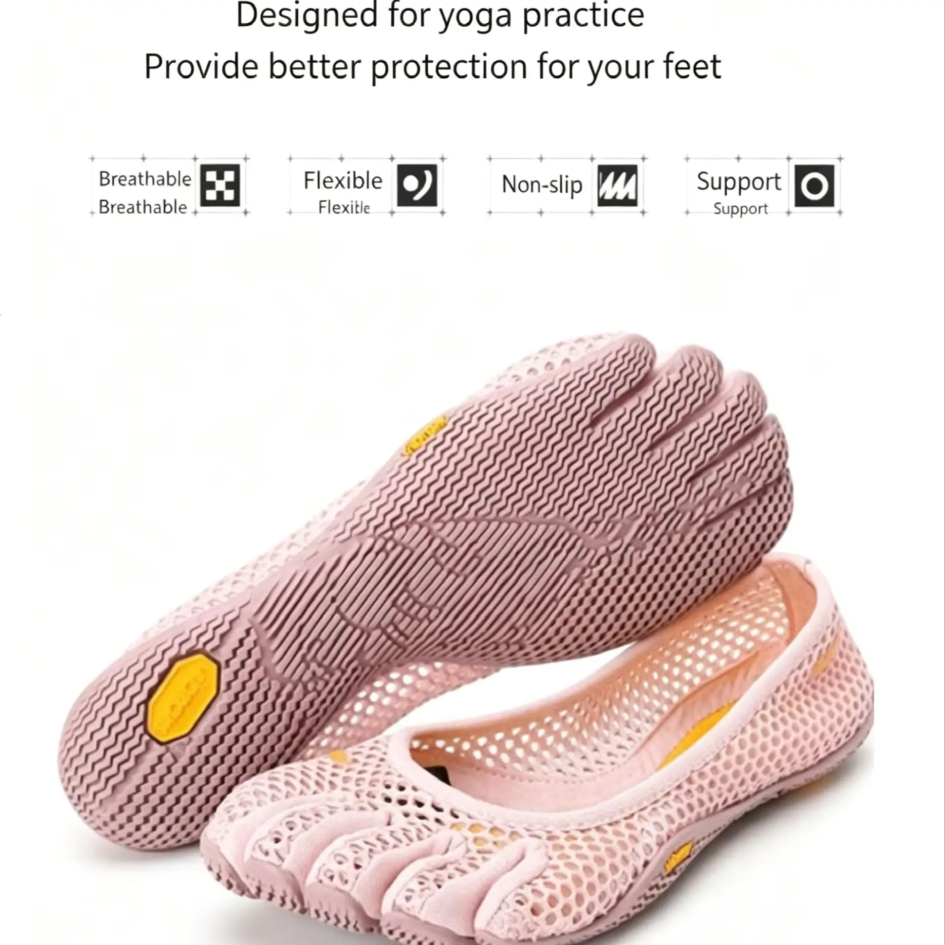 2026 Vi-B Five-Finger Shoes Women's Indoor Yoga Pilates Barefoot Comprehensive Training Non-Slip Fitness Shoes Fast Shipping