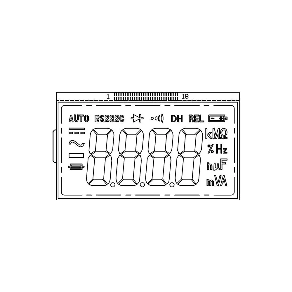 Ekran LCD do cyfrowego wyświetlacza multimetru Sanwa CD800a 0373-004AD