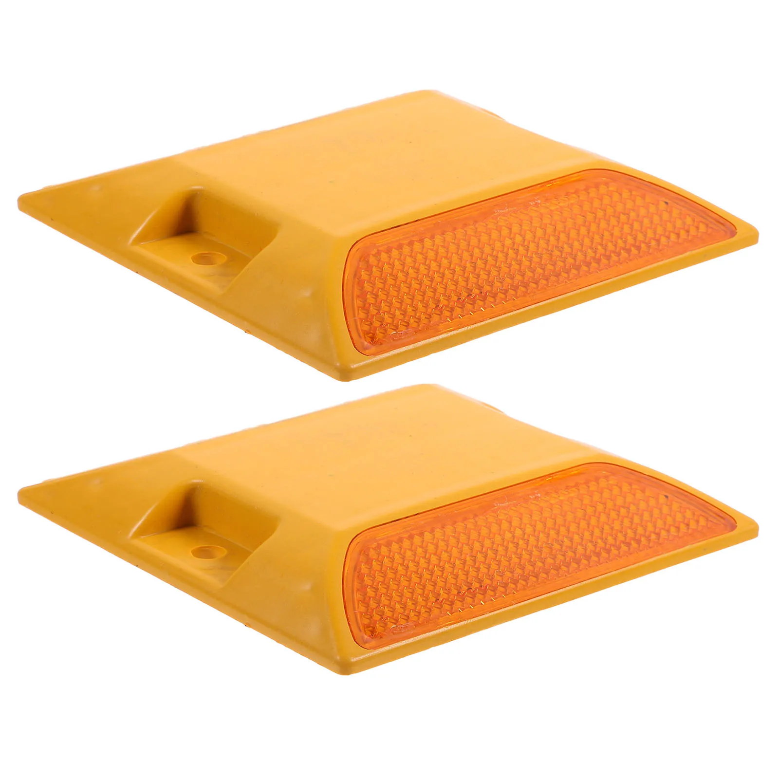 2 قطعة عاكسات الطريق ترصيع بلاستيكية عالية الوضوح للطرق السريعة درب الممشى توجيه السلامة سهلة التركيب لا أدوات المطلوبة #3