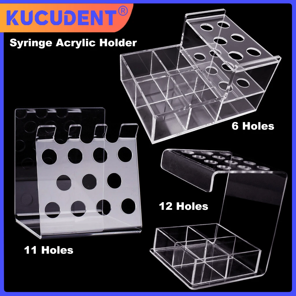 

Dental Syringe Acrylic Organizer Holder Case Composite Resin Holder Transparent Dentist Clinic Supplies Adhesive Placement Tool