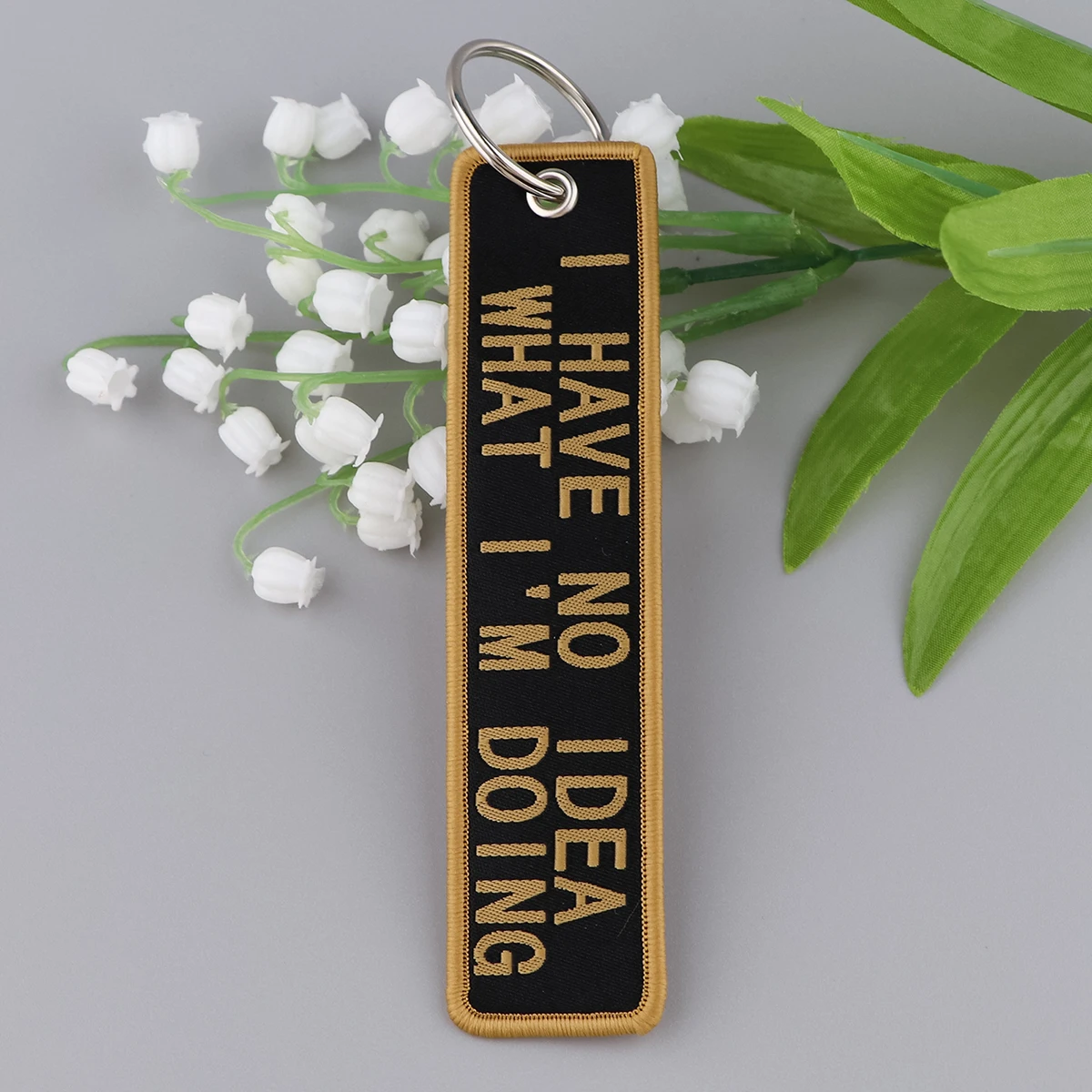 I LOVE HOT MOMS Embroidered Cool Car Keychains for Men Keyring Anime keys Tag Women Man Fashion Accessories Jewelry Gifts