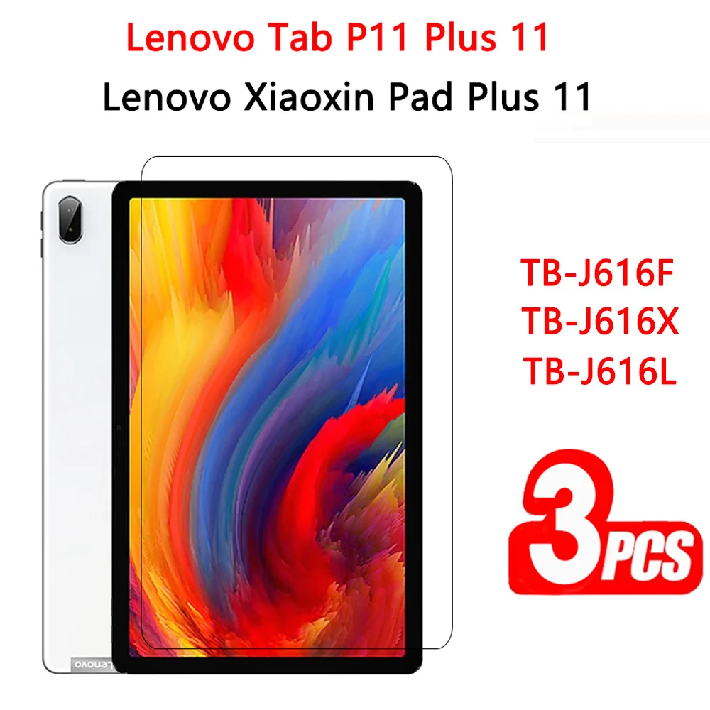 (3 Pack) Tempered Glass For Lenovo Xiaoxin Pad Tab P11 Plus 11 2021 TB-J616F TB-J616X TB-J616L Tablet Screen Protector Film