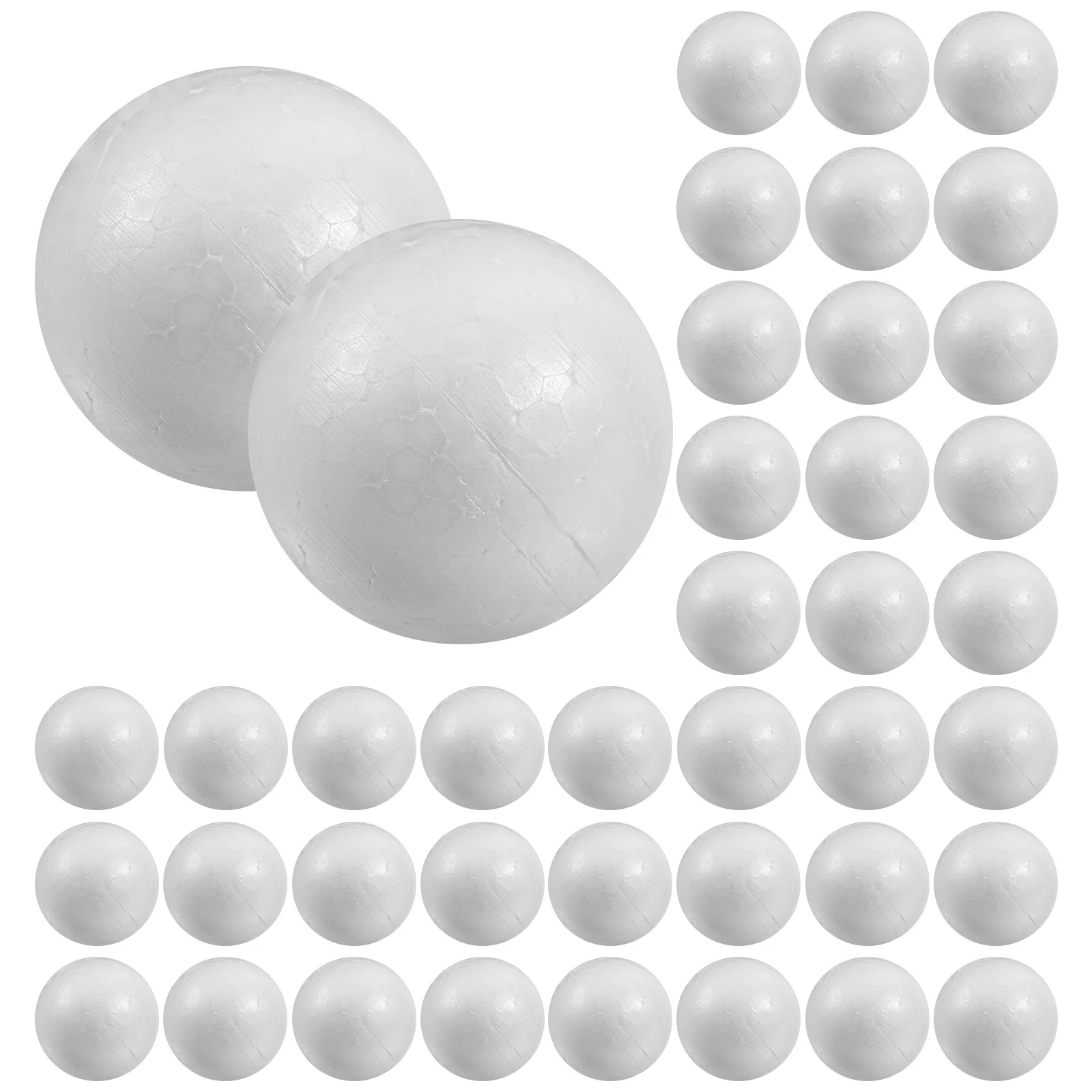 

100 Pcs White Balls Toy Solid Polystyrene Decorative 6cm Flower Arrangement Craft