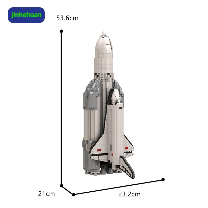 MOC Military 1:110 Energia Buran Rocket Building Blocks Soviet Union Spacecraft Space Blizzard Vehicle Toy For Children Kid Gift