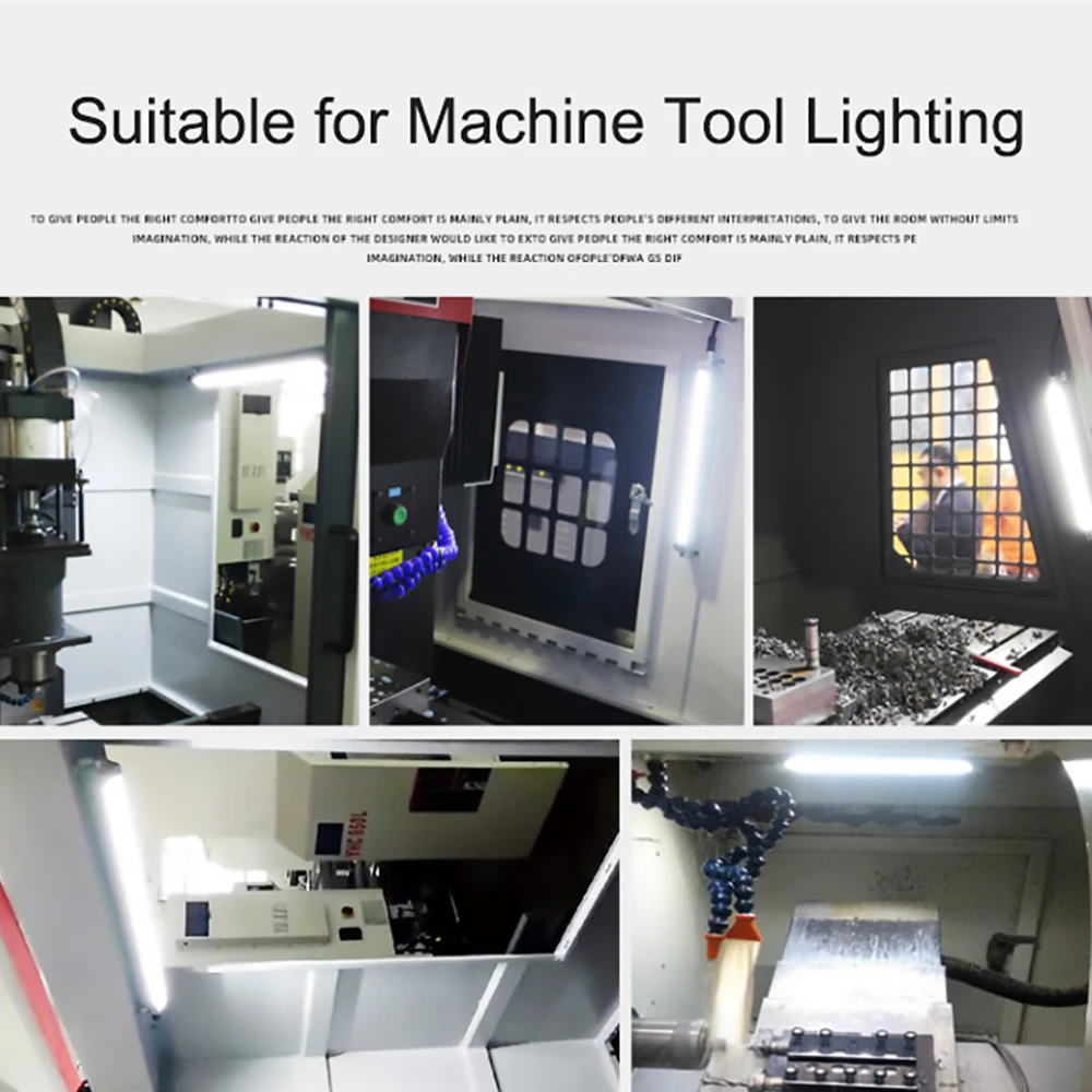 Led Machine Tool Work Light Waterproof Oil-proof Explosion-proof Lamp CNC Lathe Lighting Lamp 220V 24V Aluminum Alloy Led Lamps