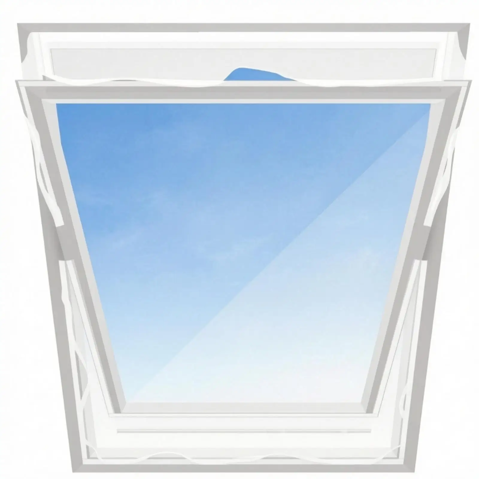 Couverture d'étanchéité pour fenêtre de toit avec fermeture éclair, portable, pour refroidissement par air, installation facile pour locataires, propriétaires et puits de lumière