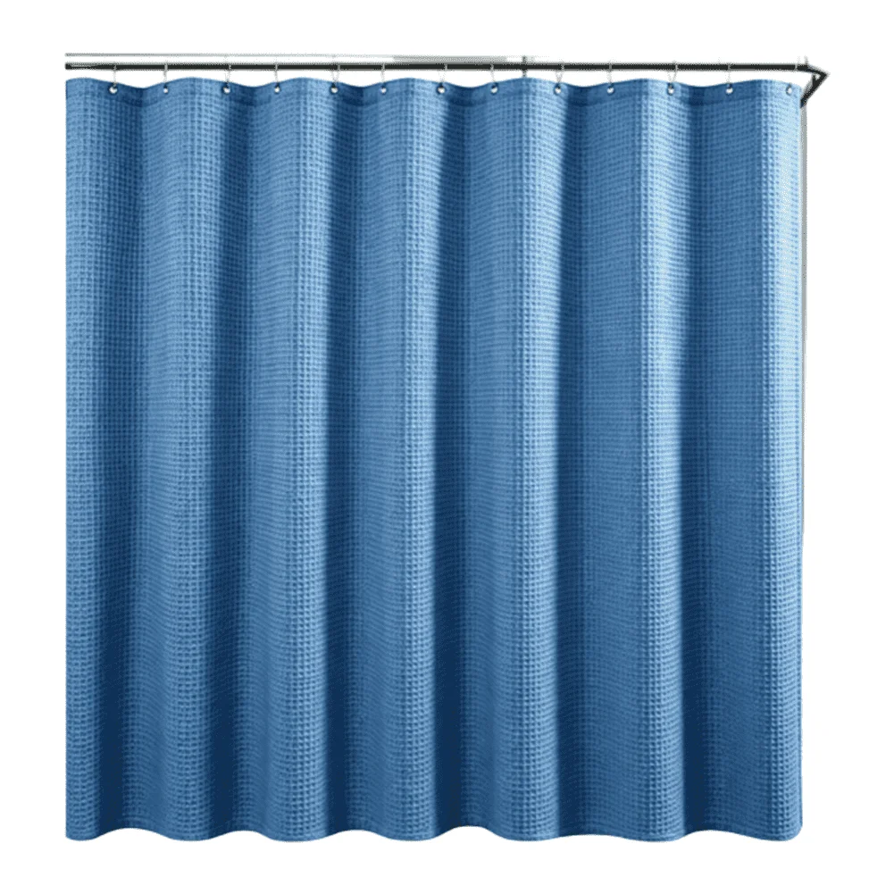 Polyester Waterproof Shower Curtain with Four Layer Synthesis Technology and Rustproof Stainless Steel Grommets