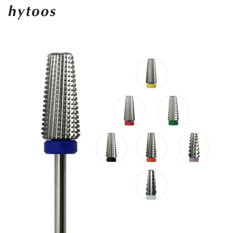 HYTOOS-قطع مستقيم كربيد مثقاب الأظافر ، 5 في 1 ، بت مدبب ، في اتجاهين ، قاطع طحن للمانيكير ، أدوات ملحقات الحفر #1