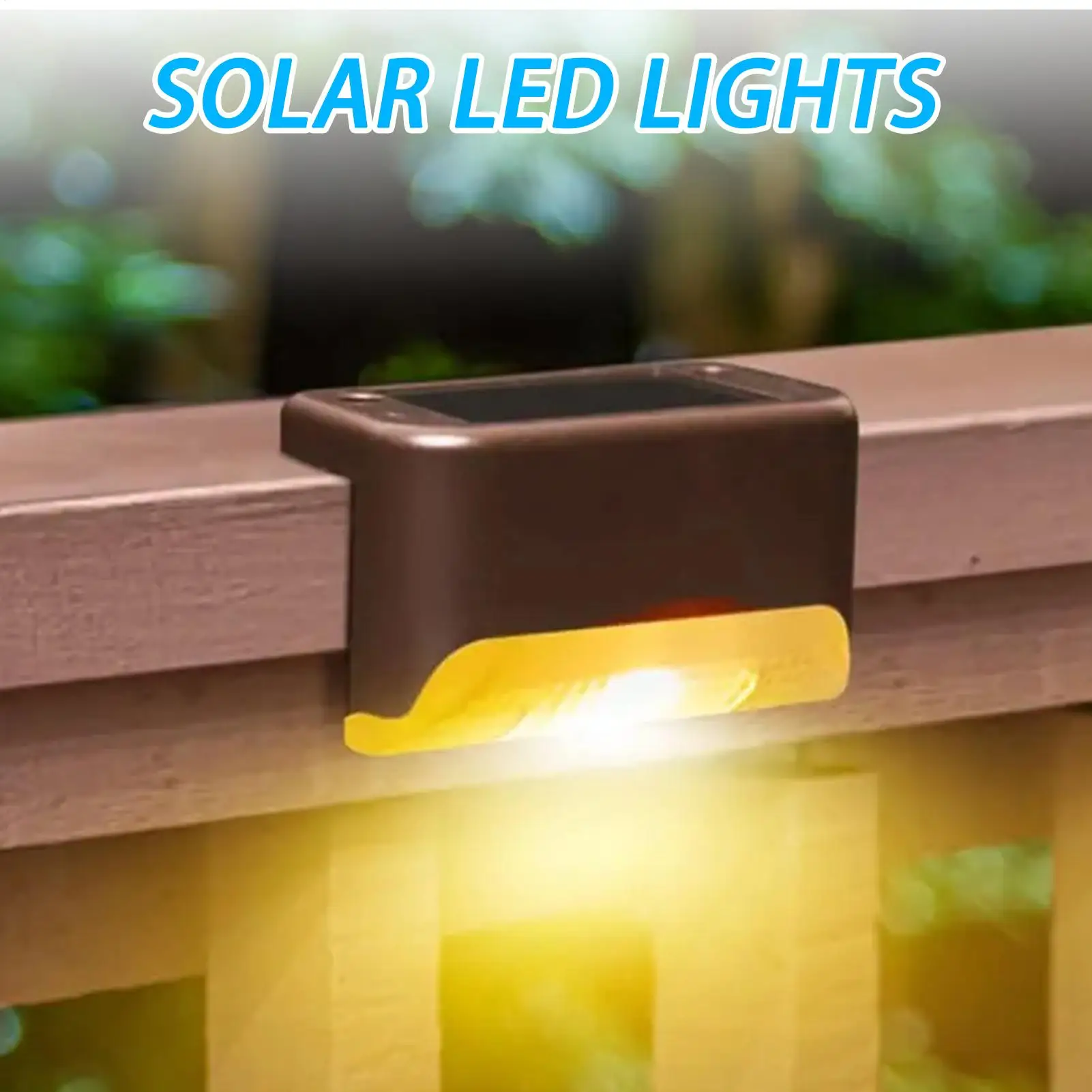

Outdoor Solar Fence Lights LED Fence Outdoor Lights Solar Powered 8 Pieces Waterproof Garden Decor Lighting for Balcony Step