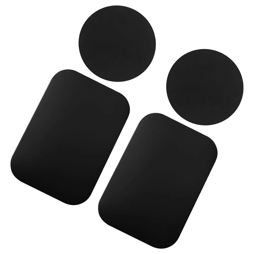 

4 Pcs Mobile Phone Car Magnet Plate for Case Holder Metal Plates Stainless Steel Mount Magnets