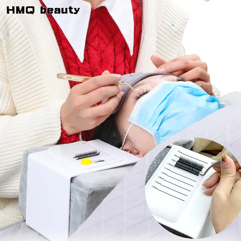 2 pçs profissional cílios travesseiro console reutilizável portátil extensão de cílios suporte almofada cola titular bandeja ferramentas de maquiagem