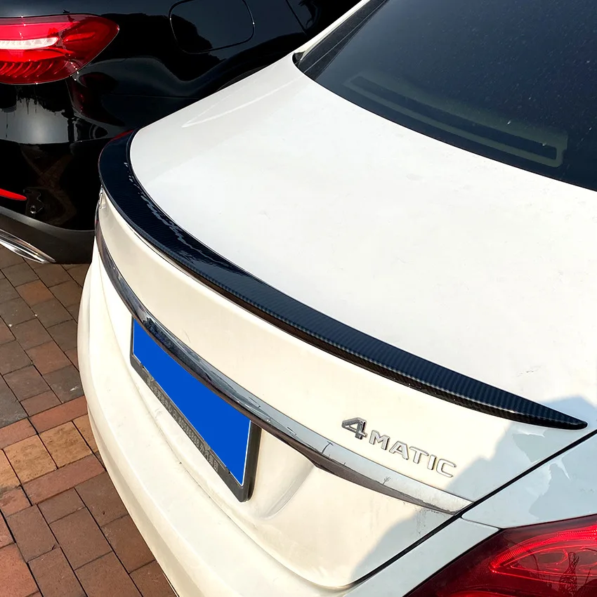 For Mercedes Benz C Class W205 C180 C200 C250 C300 C450 C43 C63 2015-2019 AMG Style Rear Trunk Lid Car Wing Ducktail Lip Spoiler