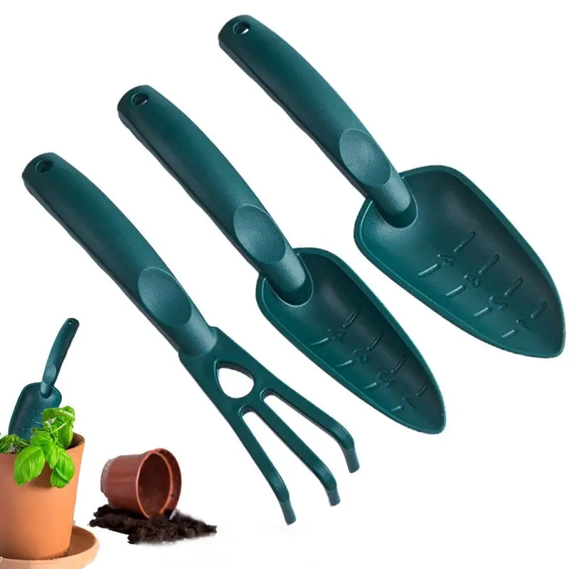 3 Pcs Ergonomic Gardening Tool Set Heavy Duty Gardening Tools Mini Potted Tools Set Manual Plant Flower Shovel gardening tools