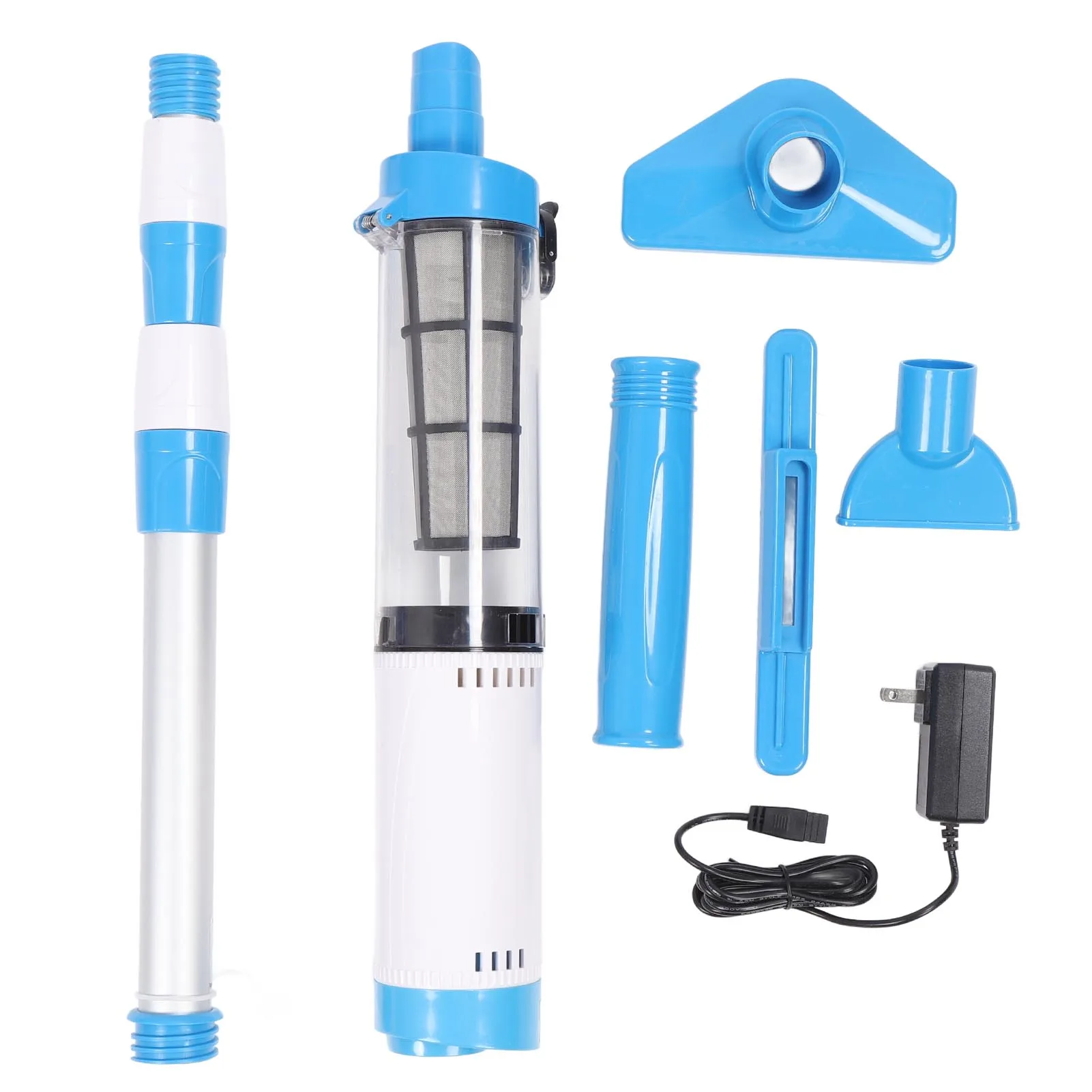 Aspirateur de piscine 3 en 1, facile à utiliser, Rechargeable, économie d'énergie, nettoyage rapide efficace, forte aspiration pour piscines à poissons