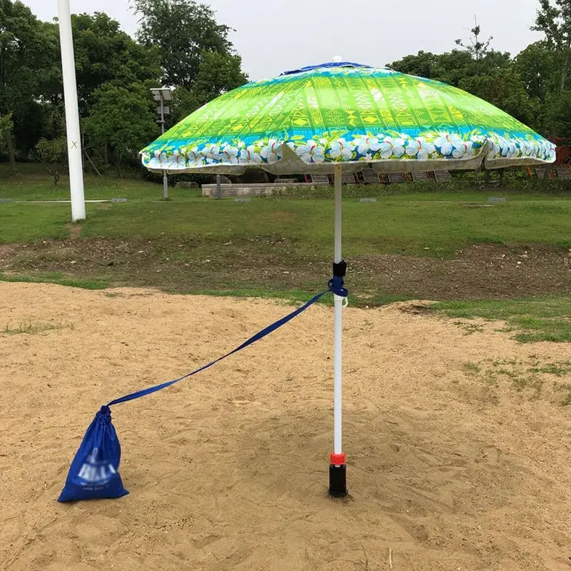 Soporte de arena para sombrilla de playa, Base portátil de plástico para césped, se adapta a caña de pescar, postes de sombrilla de 32mm de diámetro