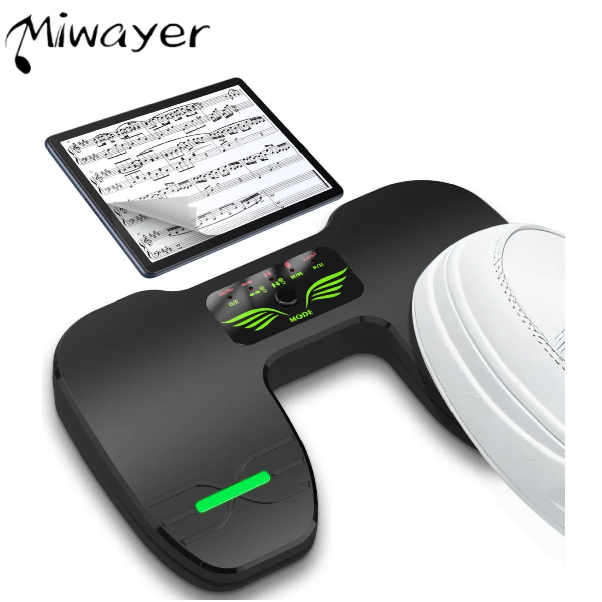 Miwayer Wireless Page Turner Pedal, Foot Controller Ergonomic Durable Music Page Turner for iPad Windows Android Tablet Reading