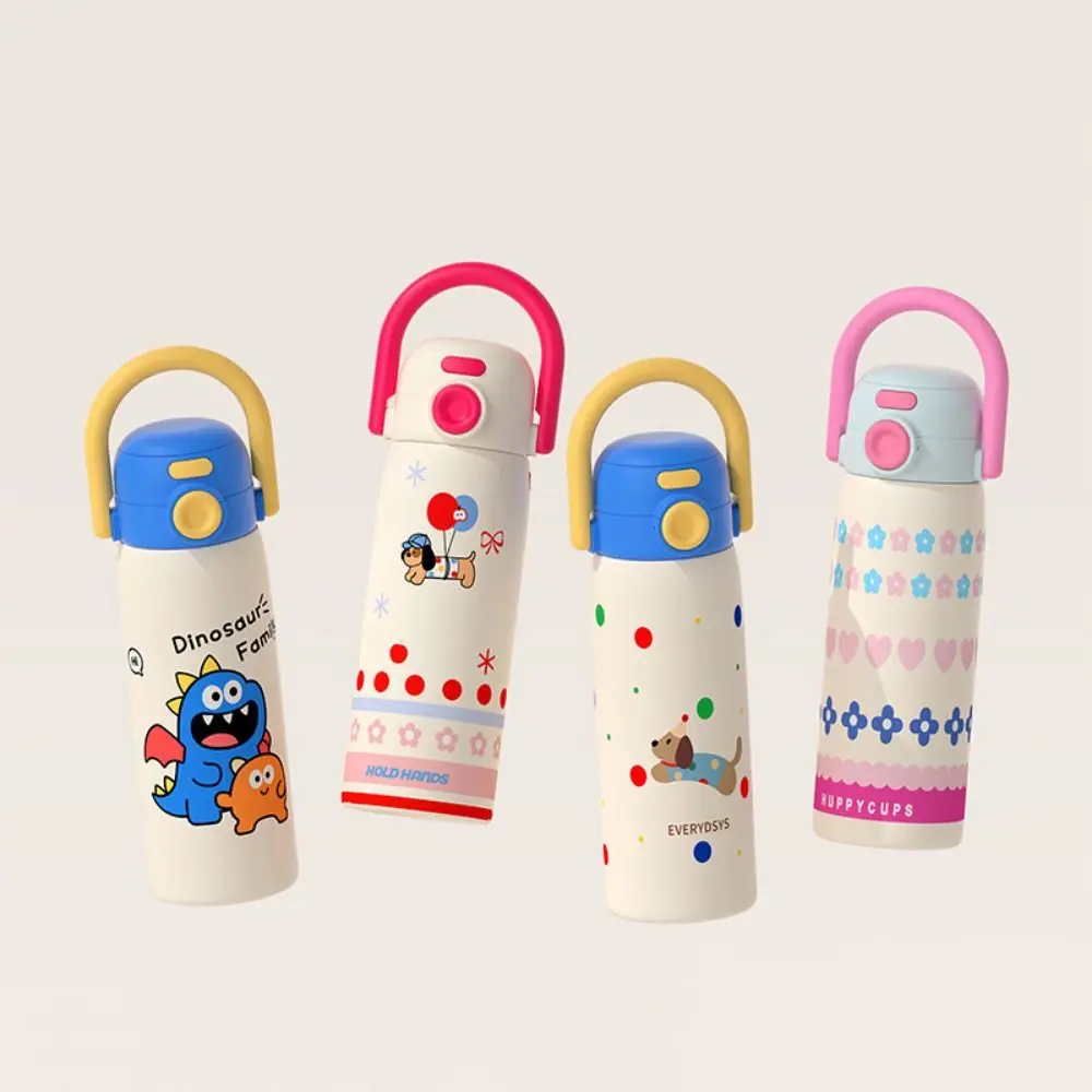 

Reusable Creative Thermal Water Bottle 500ML Portable Thermal Cup Leak-proof Straw Design Drinking Straw Cup Kitchen Supplies