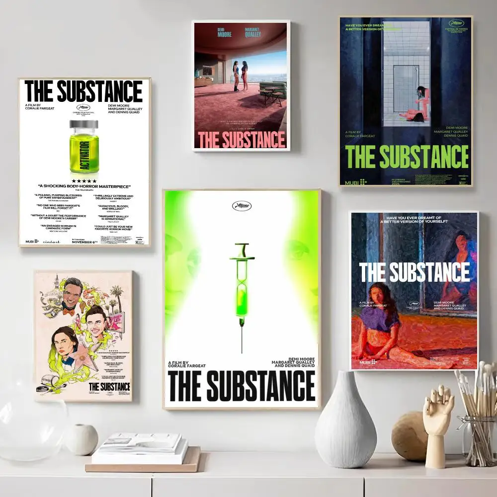 Classic movie T-The Substance Poster Wall Art Print Poster for Bedroom Living Room Home Decor Gift Artwork
