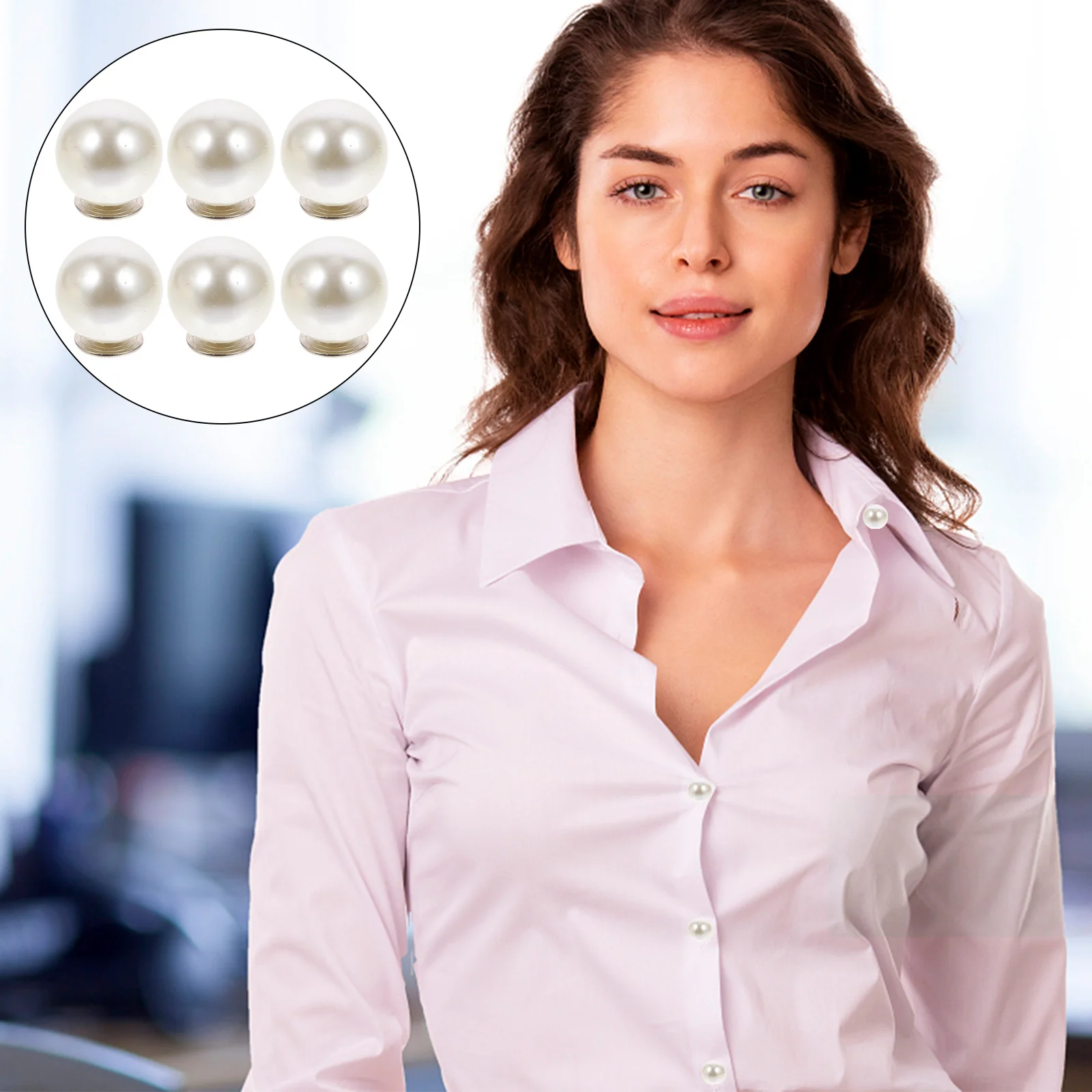 

100Pcs Pearl Screw Buttons No Sew Instant DIY Clothing Buttons Fastener Replacement Accessories for Shirts Cardigans Sweaters