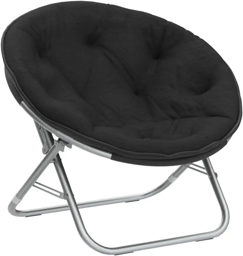

Faux Fur Saucer Chair, One Size, Black