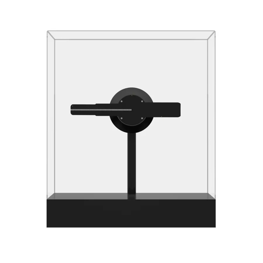 3D holografische ventilator LED-lichtdisplaydoos - Halloween en Kerst Desktop Decor Video- en beeldspelfunctie