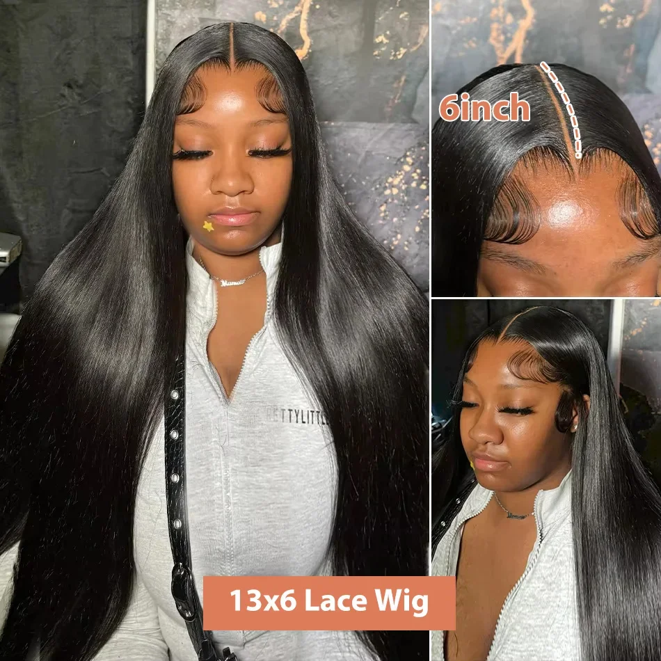 Straight Hair 13x4 HD Lace Wigs Human Hair 250% 13x6 Lace Front Wigs Human Hair Pre Plucked For Women Natural Black Thick Hair Wigs 5x5 Glueless HD Lace Front Wig Ready to Go Lace Frontal Brazilian On Sale