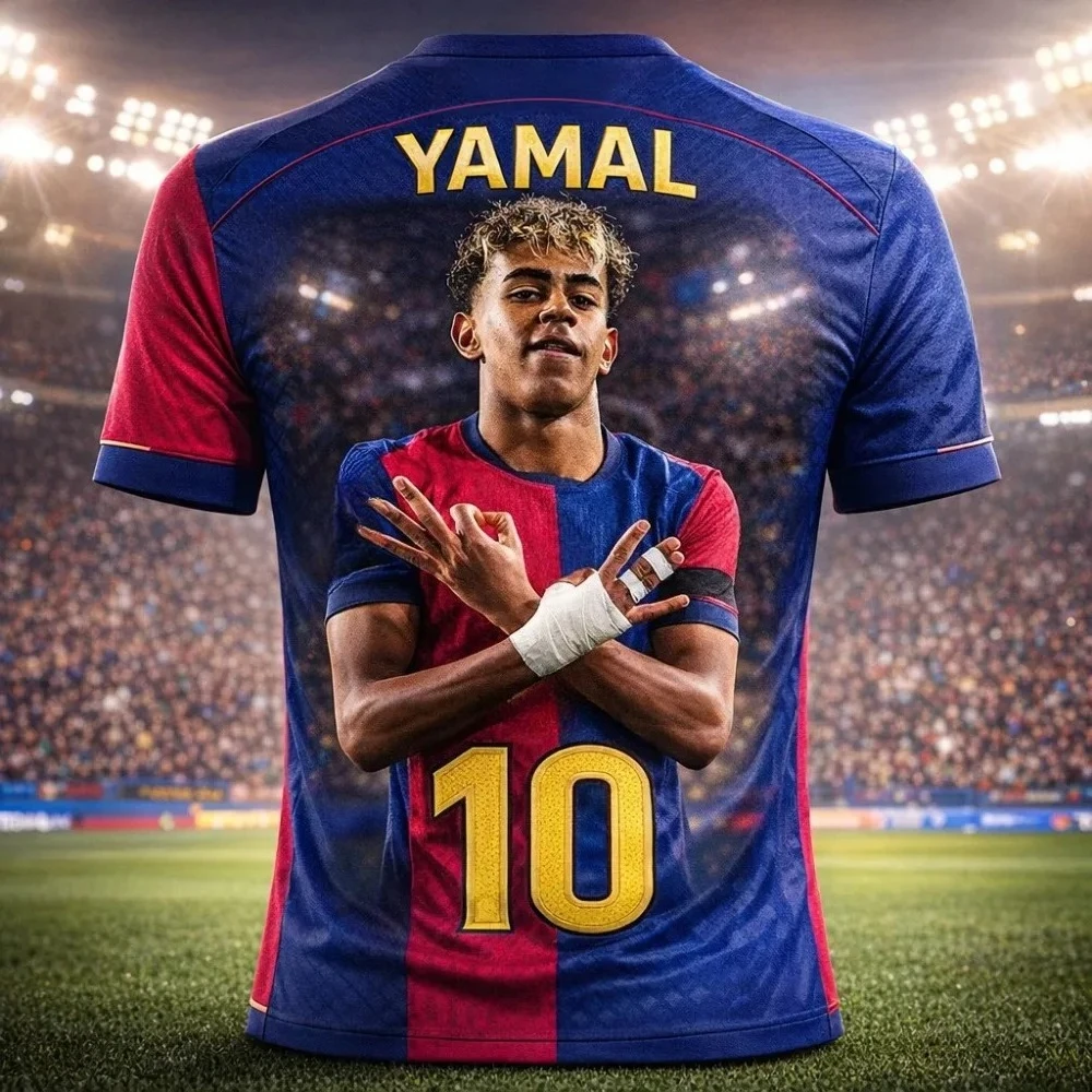 Yamal Summer 3D Football Jersey Outdoor Street 2026 New Style Quick-Dry Breathable Original Subculture Y2K Men's T-Shirt