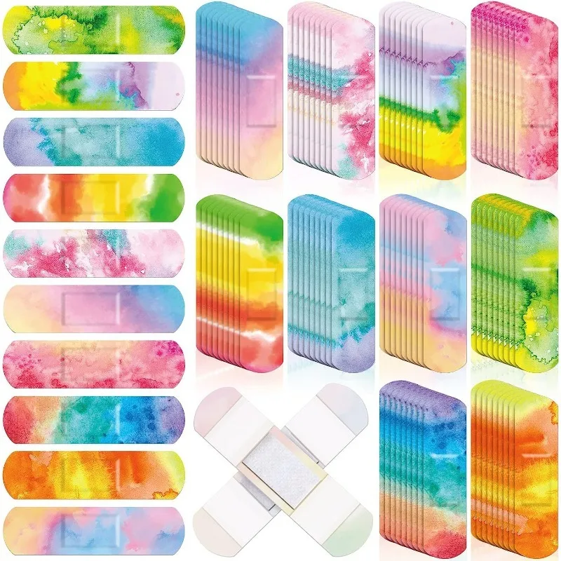 Kids Adhesive Bandages Colorful Cartoon Pattern Waterproof Wound Plasters for Cuts Scrapes Various Sizes Fun Design Baby Bandage