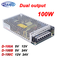 Dual output Switch power supply D-100A 5V 12V ac dc power suply D-100B 5V 24V ac dc converter D-100C 12V 24V