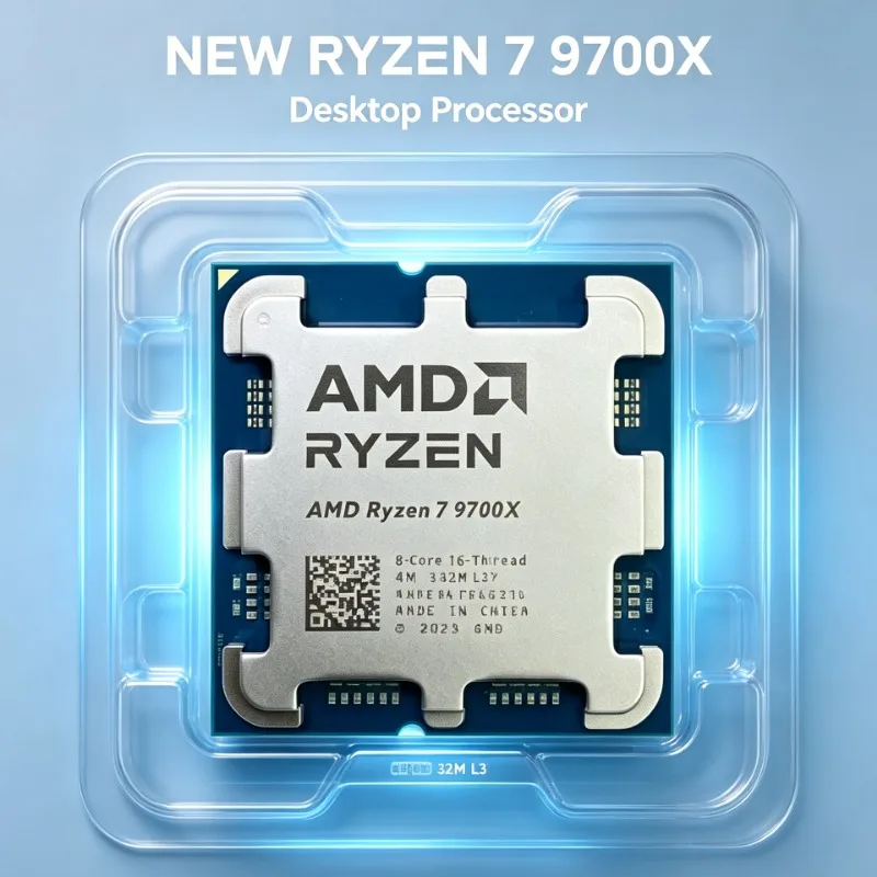 Socket AM5 4NM Processor AMD Ryzen7 9700X 8‑Core 16‑Thread 3.8GHz 65W TDP DDR5 PCIe5.0 Integrated GPU without fan