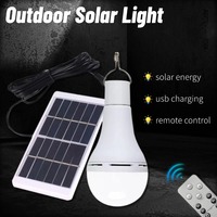 LED Solar Light Emergency Bulb Light Outdoor Camping Tent Lights Waterproof USB Rechargeable Hanging Lamp Sunlight Powered Lamp