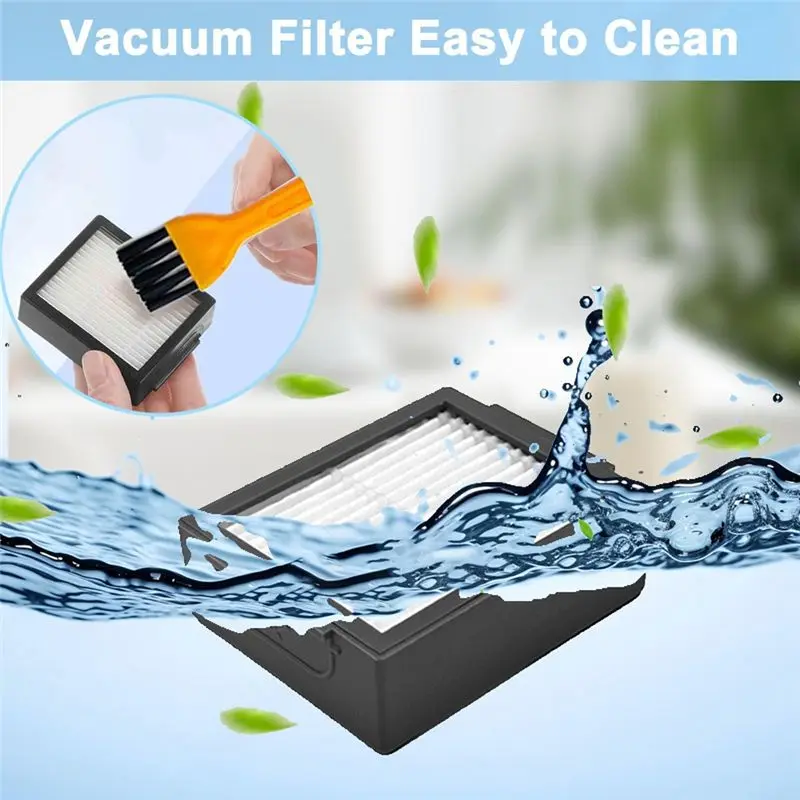 ABMS-For Irobot Roomba I3 I3+ I6 I6+ I7 I8+ Plus Hepa Filter Replacement Rubber Roller Brushes