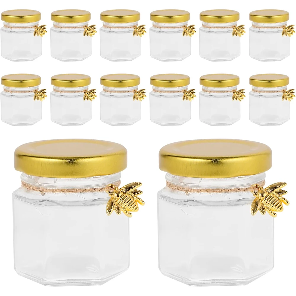 Small Glass Jars with Lids,1.5 oz Mini Honey Jars, Candle Jar for Candle Making for Gifts,Crafts,Spices,Wedding,Party Favors