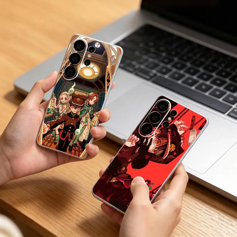 Funda Transparente Rígida para Teléfono con Diseño de Anime Fantasy T-Toilet-Bound Hanako-kun para Samsung S25,24,23,22,21,10,9,Ultra,Plus,Lite