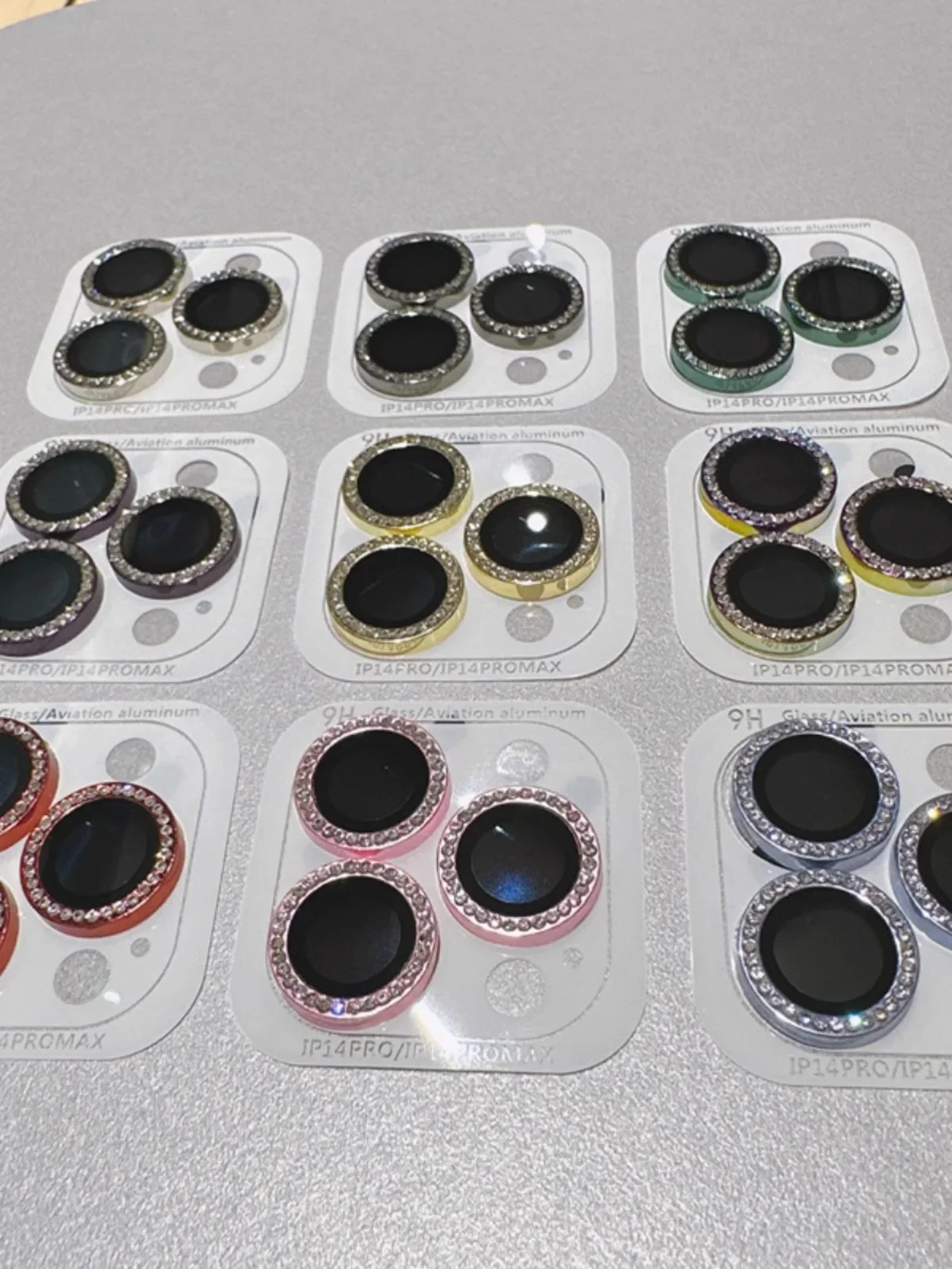 2-3Pcs For Iphone Lens Film Glitter Diamond 13promax Rear Camera 14 Protective Film 15 All-inclusive 12promax Lens Sticker Plus