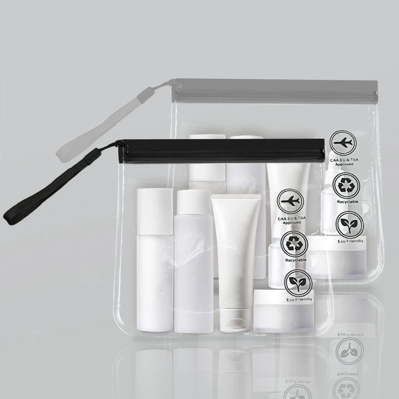 1 шт., прозрачная дорожная герметичная сумка для макияжа, водонепроницаемая для женщин, многоразовая сумка для туалетных принадлежностей безопасности в аэропорту