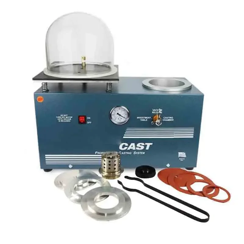 220v Electric Jewelry Gypsum Vacuum Casting Machine Steel Bell Casting Tool Wax Loss Method Silver Jewelry Cable Machine Punchi