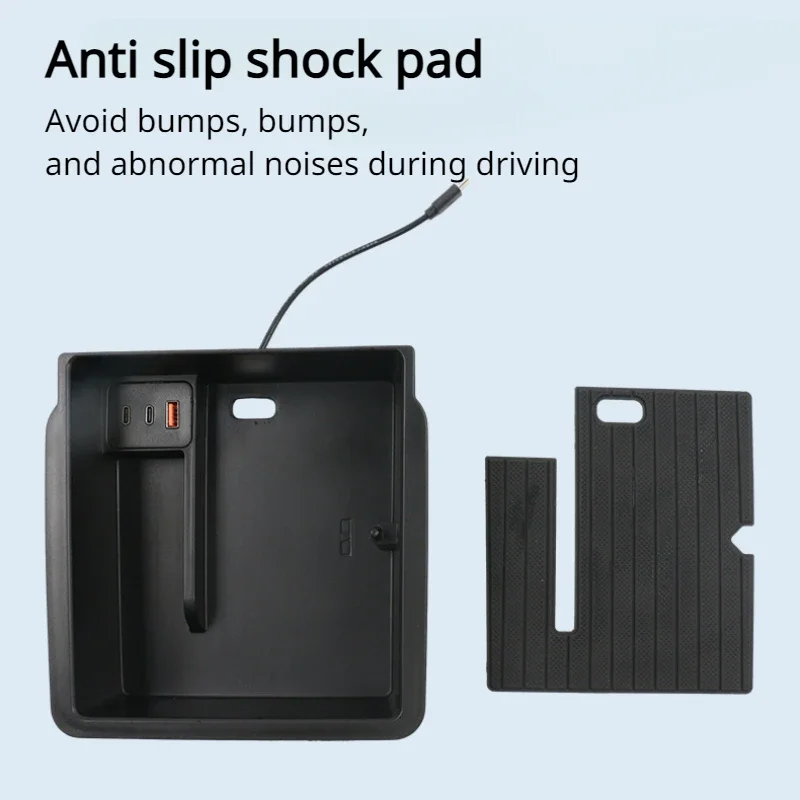 For Tesla Model 3+ New Model3 Highland 2024 Central Control Armrest Box Storage Box Storage and Finishing Interior Accessories