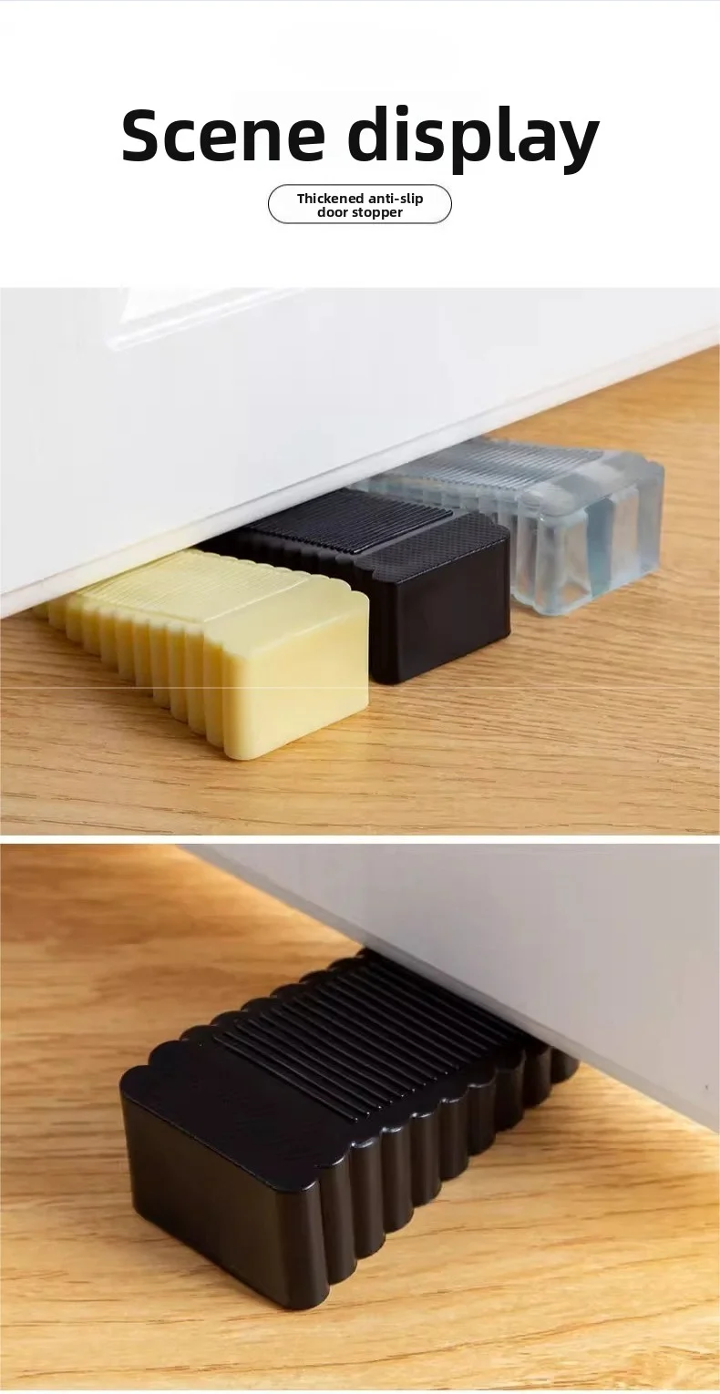 1Pcs Sicherheit Gummi Tür Stop Stopper Block Keil Türstopper Tür Stopper Home Office Tür Hinten Retainer Anti-kollision Stop – Detail 8