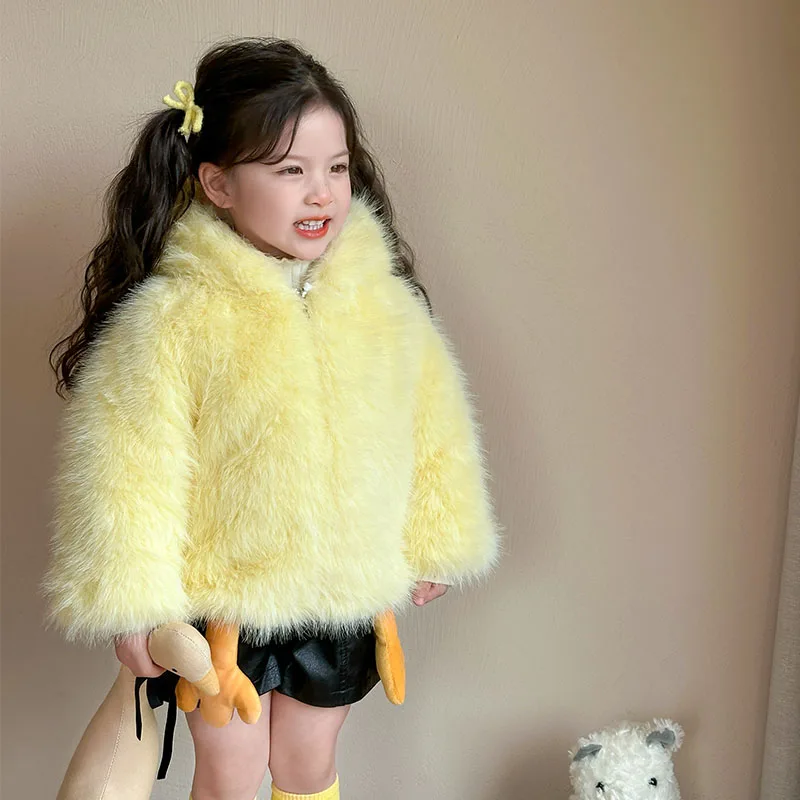 Autumn Family Matching Wool Blends Jacket for Mom and Daughter Duck Woolen Coat with Hoodies Mother Daughter Matching Outfits view 6