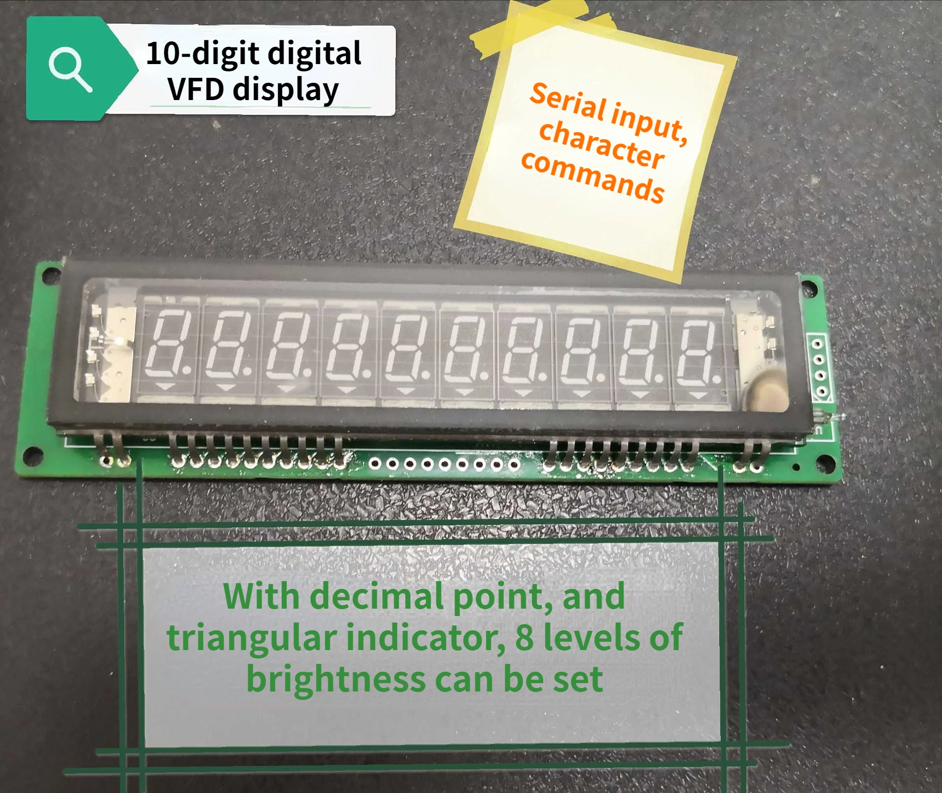 

Customized Serial Port VFD Display Module VFD Display 10-digit Digital Display VFD Screen Serial Data Input