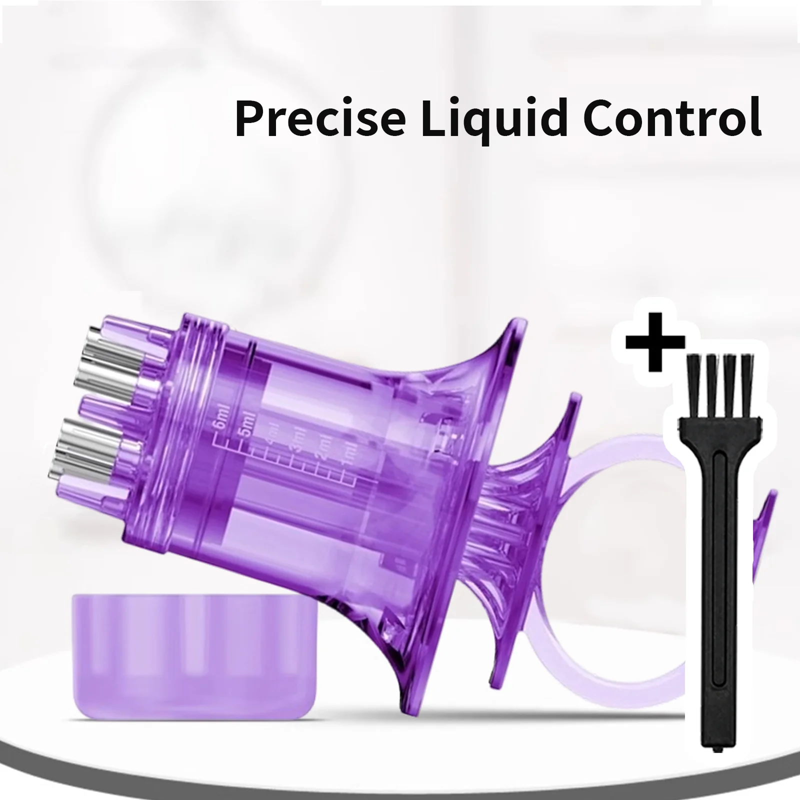 Aplicador de Crema para el Cuero Cabelludo con Tubo Múltiple y Dispensador de Espuma, con Cepillo de Limpieza, Herramienta de Cuidado Capilar Fácil de Usar para Minoxidil, Uso Personal en el Hogar