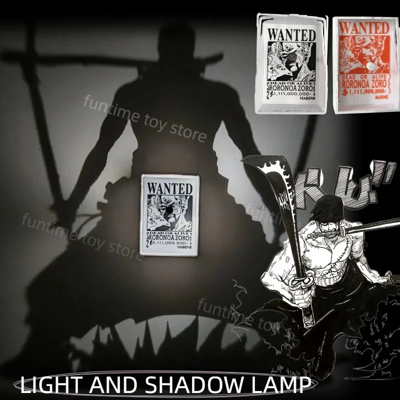New Anime Zoro Wall Lamp Anime Toy Funny Light And Shadow Lamp Anime Peripheral Night Light Model Toy For Kids Birthday Gifts