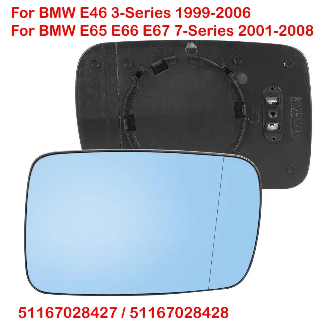 Für BMW E46 3-Serie 1999-2006 E65 E66 E67 7-Serie 2001-2008 Links Rechts Rückansicht Objektiv Split Spiegel Beheizte Glas Rückspiegel Objektiv