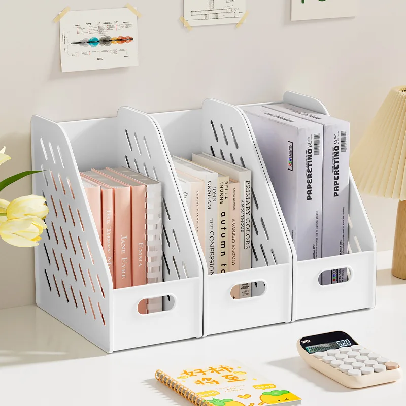 

Creative Bookshelf Desktop Vertical Book Desk Shelf Desk Storage Box Simple Book Stand File Organizing Rack