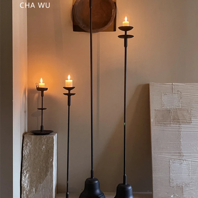 Candlestick floor lamp holder Zen B&B old candle holder